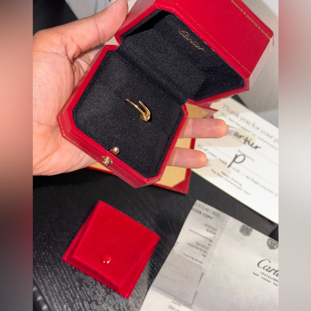 100% Authentic Cartier Gold Small Juste in Clou Ring - Picture 5 of 11